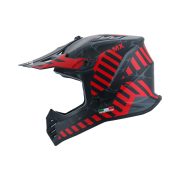SWAY SW 618 ALERT Matt Black Red Çocuk Cross Kaskı